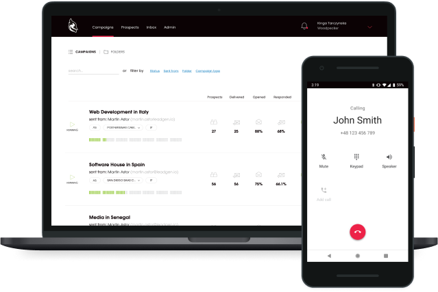 App interface photo on notebook and mobile mockup