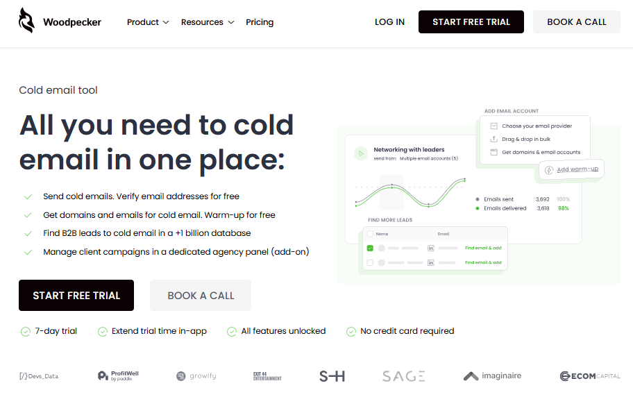 outreach tracker for email marketing team and more - Woodpecker