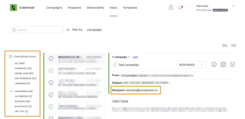Sending follow ups and monitoring replies is easy with Woodpecker and can improve your sales process success rate